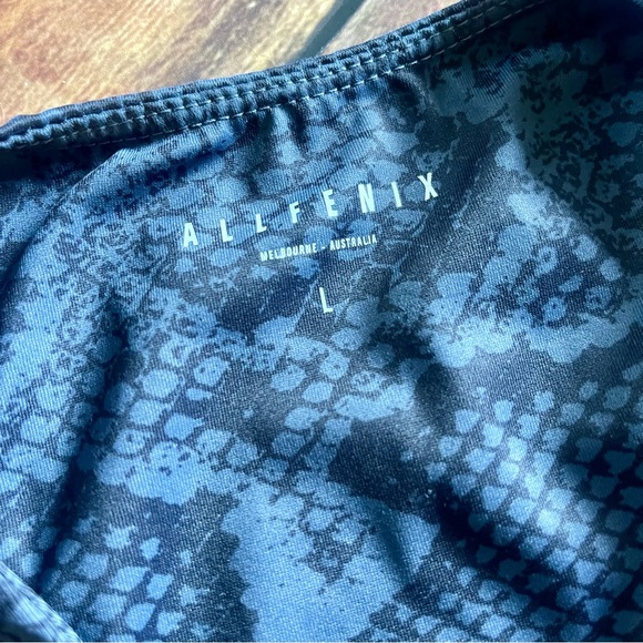All Fenix Sports Bra. Blue snake print. Size large. - Picture 4 of 4